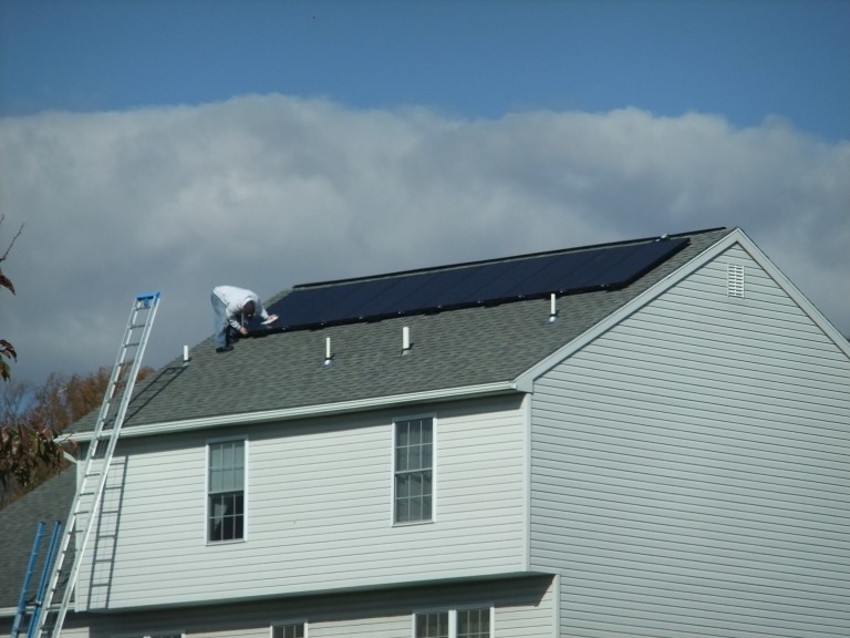 Sky Solar Solutions installed a 10 panel array at this home in Douglassville, PA