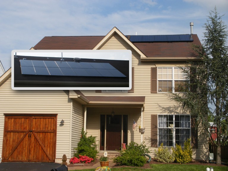 Sky Solar Solutions installed a 21 panel array at this home in Collegeville, PA