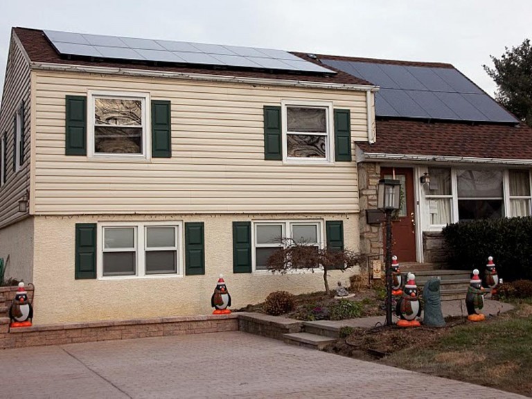 Sky Solar Solutions installed this 4.2 kW solar panel system in Oreland, PA (Montgomery County)