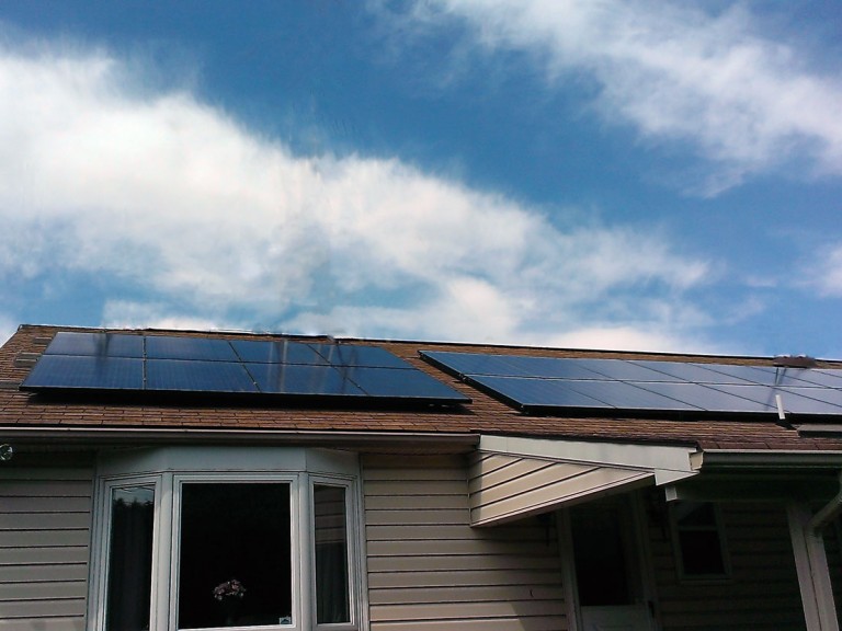 Sky Solar Solutions installed this panel array at a home in Allentown, PA