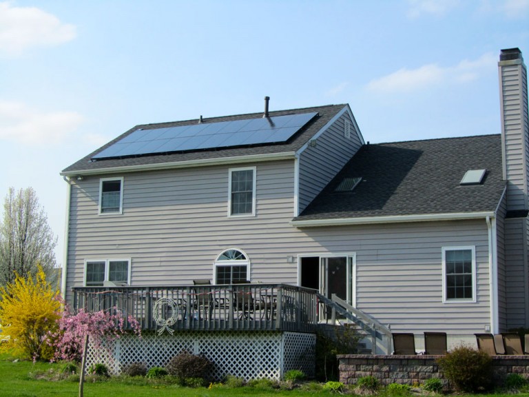 Sky Solar Solutions installed this 3.2 kW solar panel system in Thorndale, PA
