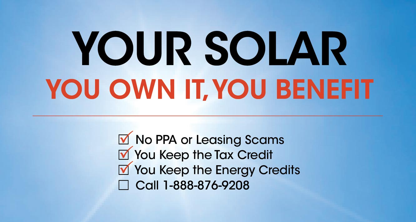 Your Solar Panels, You Own It, You Benefit