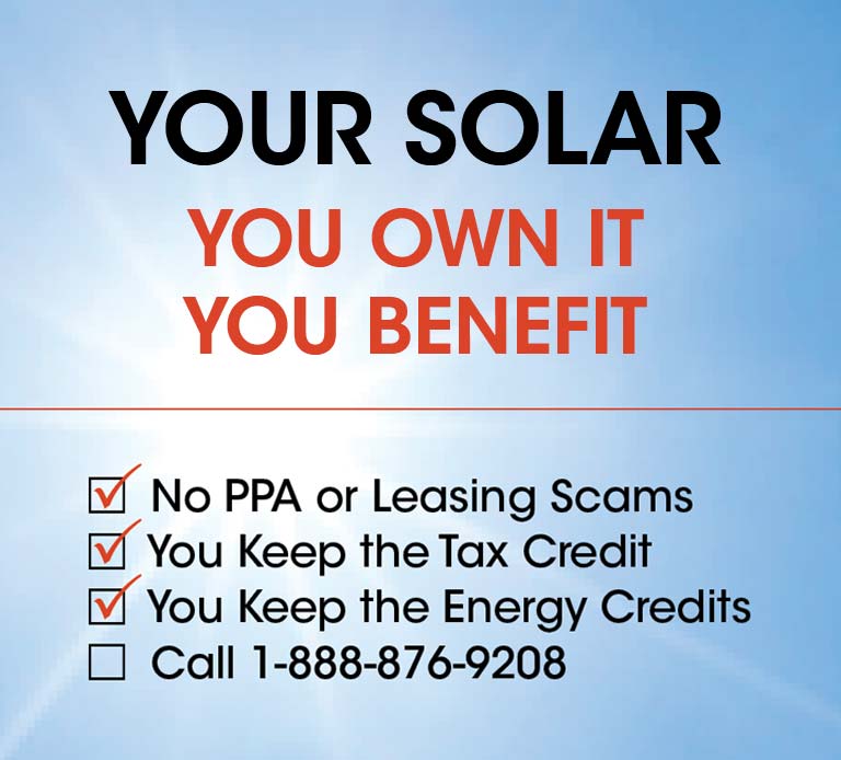 Your Solar Panels, You Own It, You Benefit